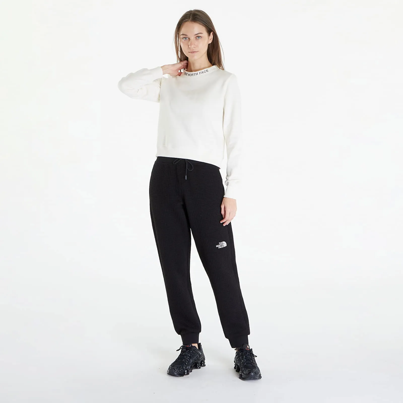 The North Face Zumu Crewneck Sweatshirt White Dune