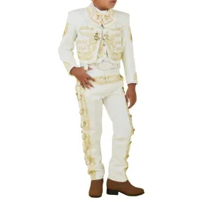 Traje Charro de Gala para Nio (TODO INCLUIDO) Hueso con Oro imp-72341