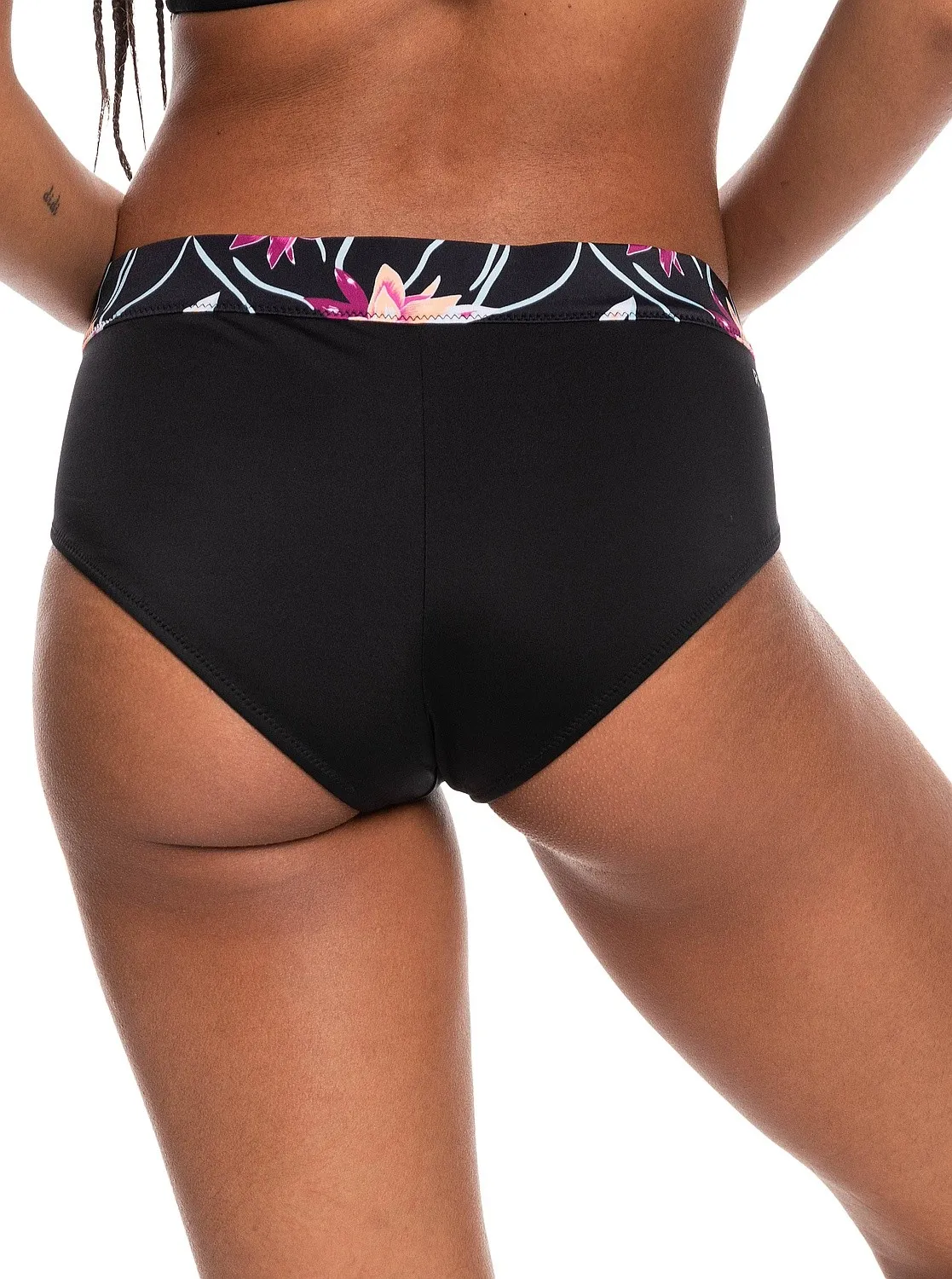 traje de baño Roxy Active Shorty Bottom - KVJ6/Anthracite Floral Flow - women´s