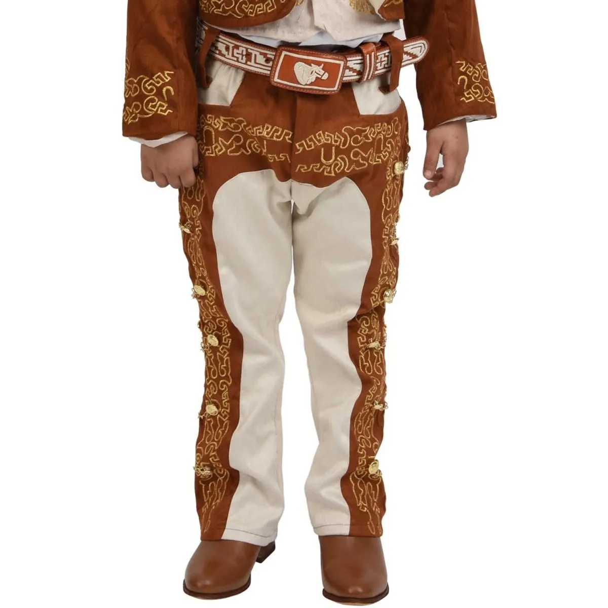 Traje de Charro para Nio de 3 Piezas Color Miel WD-941