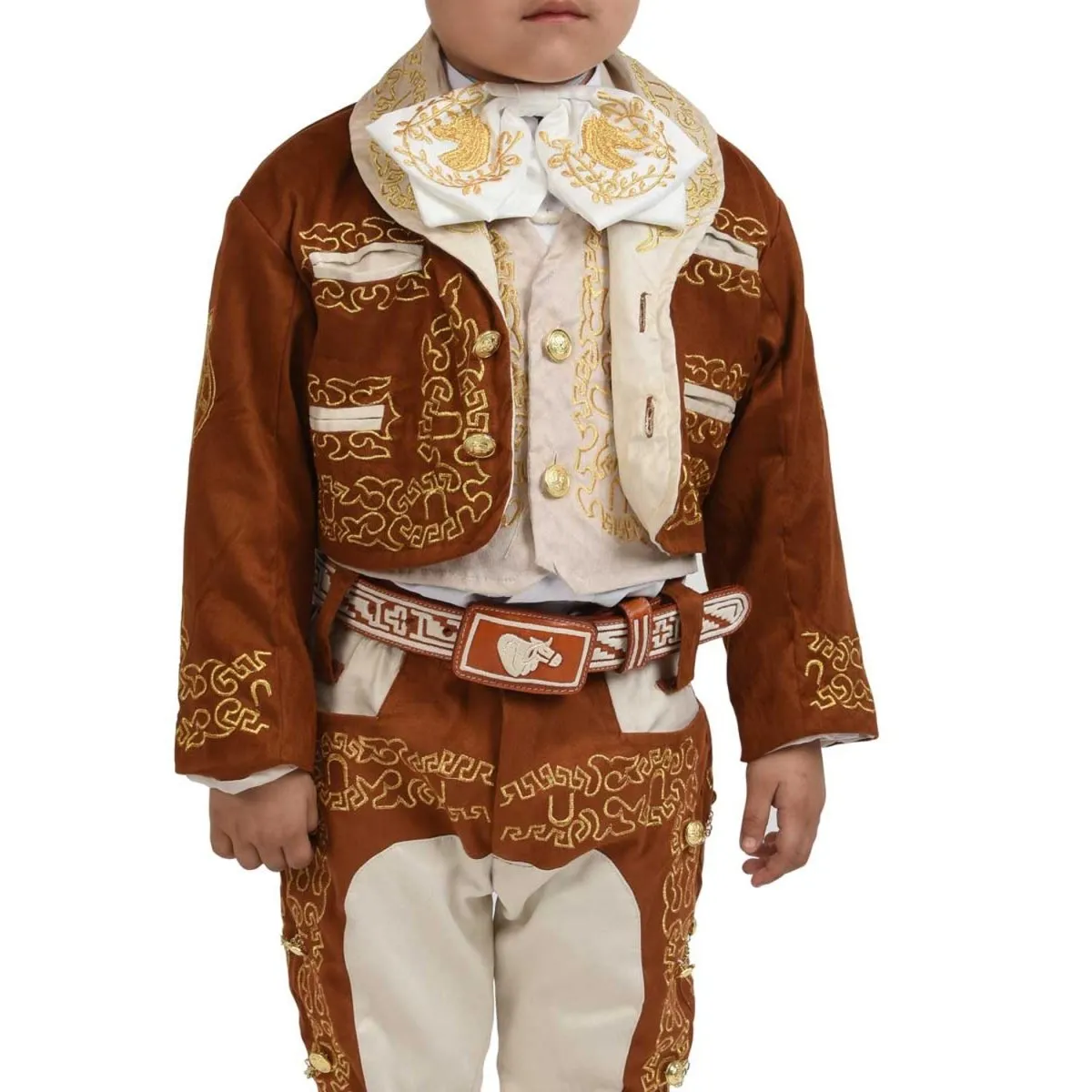 Traje de Charro para Nio de 3 Piezas Color Miel WD-941