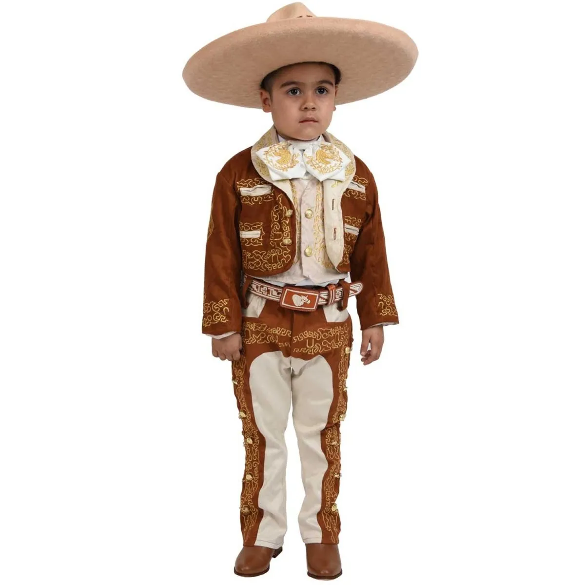 Traje de Charro para Nio de 3 Piezas Color Miel WD-941