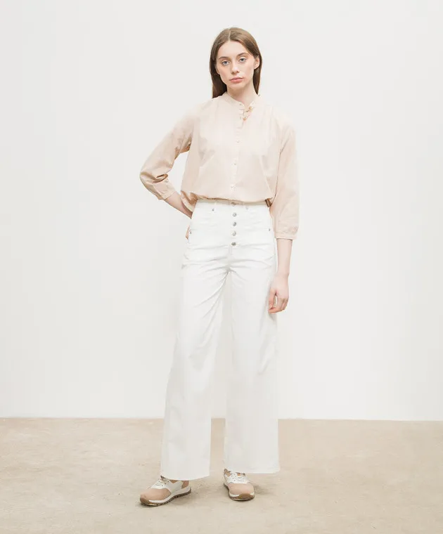 Woolrich Beige blouse with linen