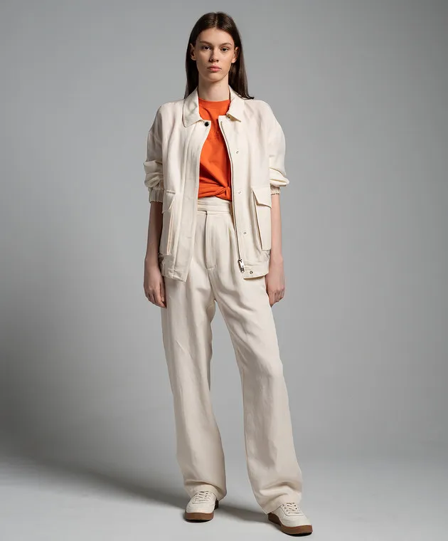 Woolrich Beige pants with linen