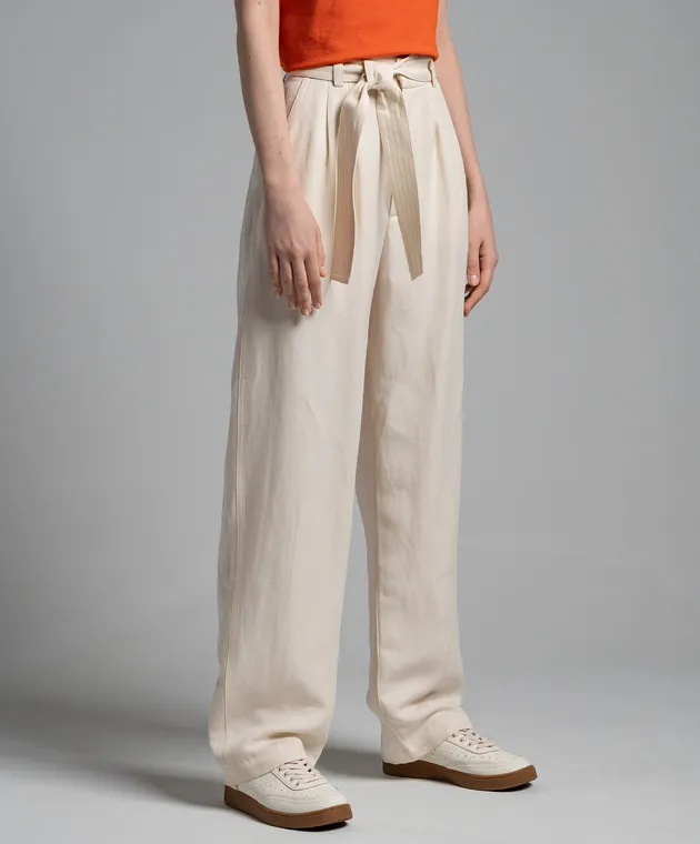 Woolrich Beige pants with linen