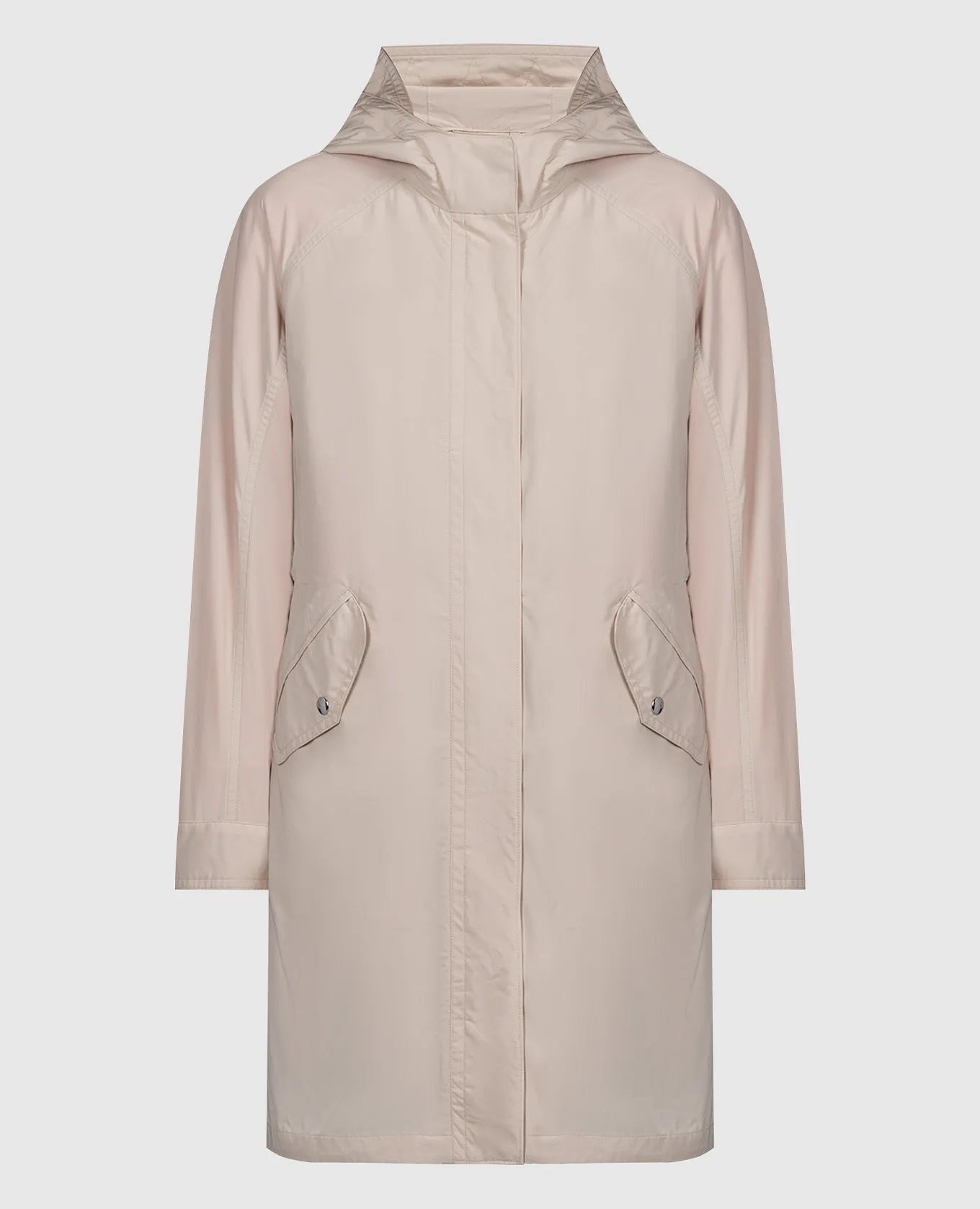 Woolrich Beige raincoat with logo patch