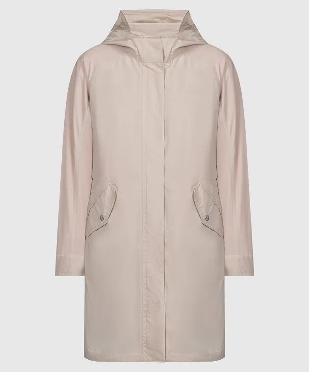 Woolrich Beige raincoat with logo patch