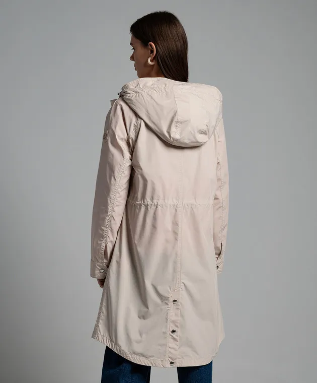 Woolrich Beige raincoat with logo patch