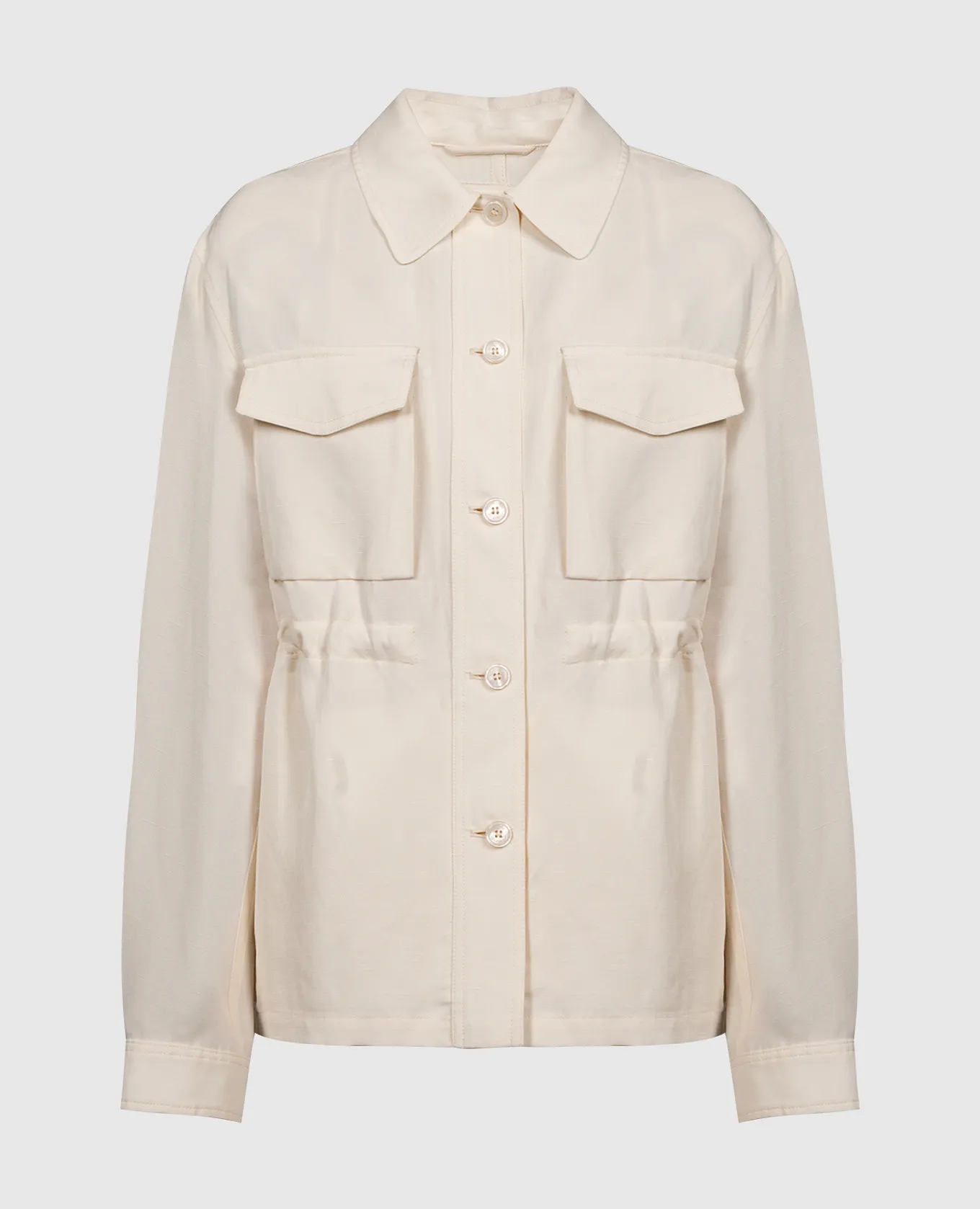 Woolrich Beige shirt on a drawstring with linen