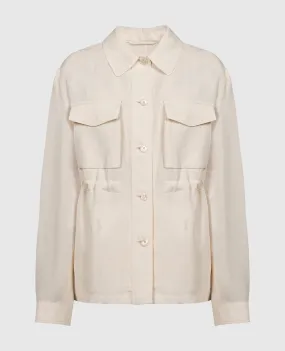 Woolrich Beige shirt on a drawstring with linen