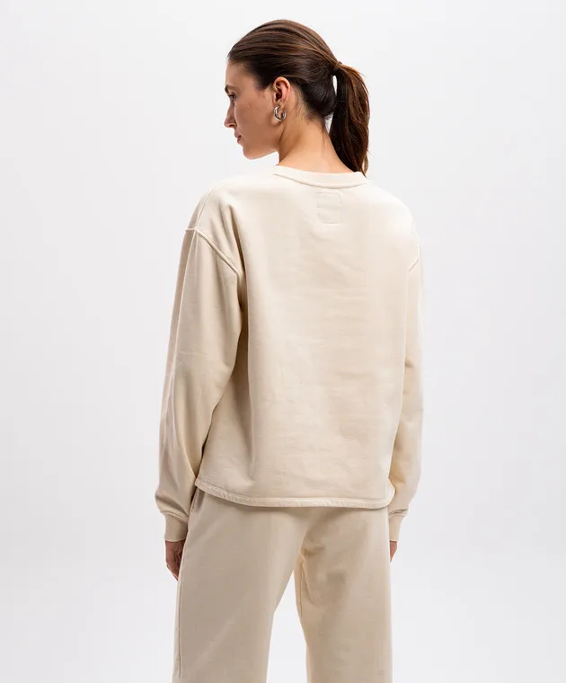 Woolrich Beige sweatshirt with logo embroidery