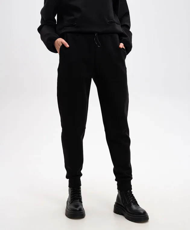 Woolrich Black joggers with a logo