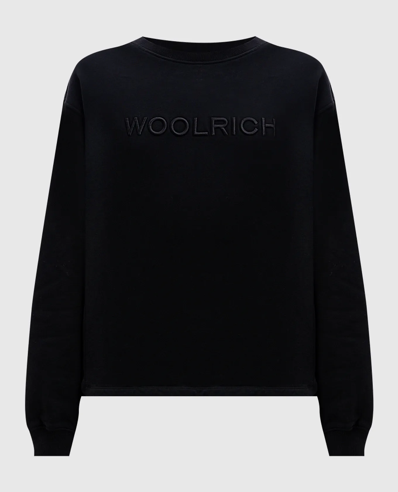 Woolrich Black sweatshirt with logo embroidery