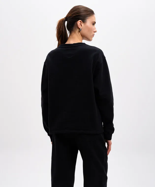 Woolrich Black sweatshirt with logo embroidery