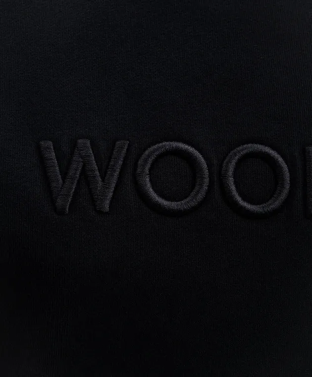 Woolrich Black sweatshirt with logo embroidery