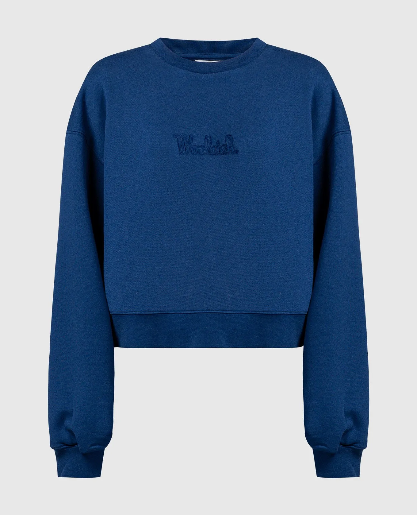 Woolrich Blue sweatshirt with logo embroidery