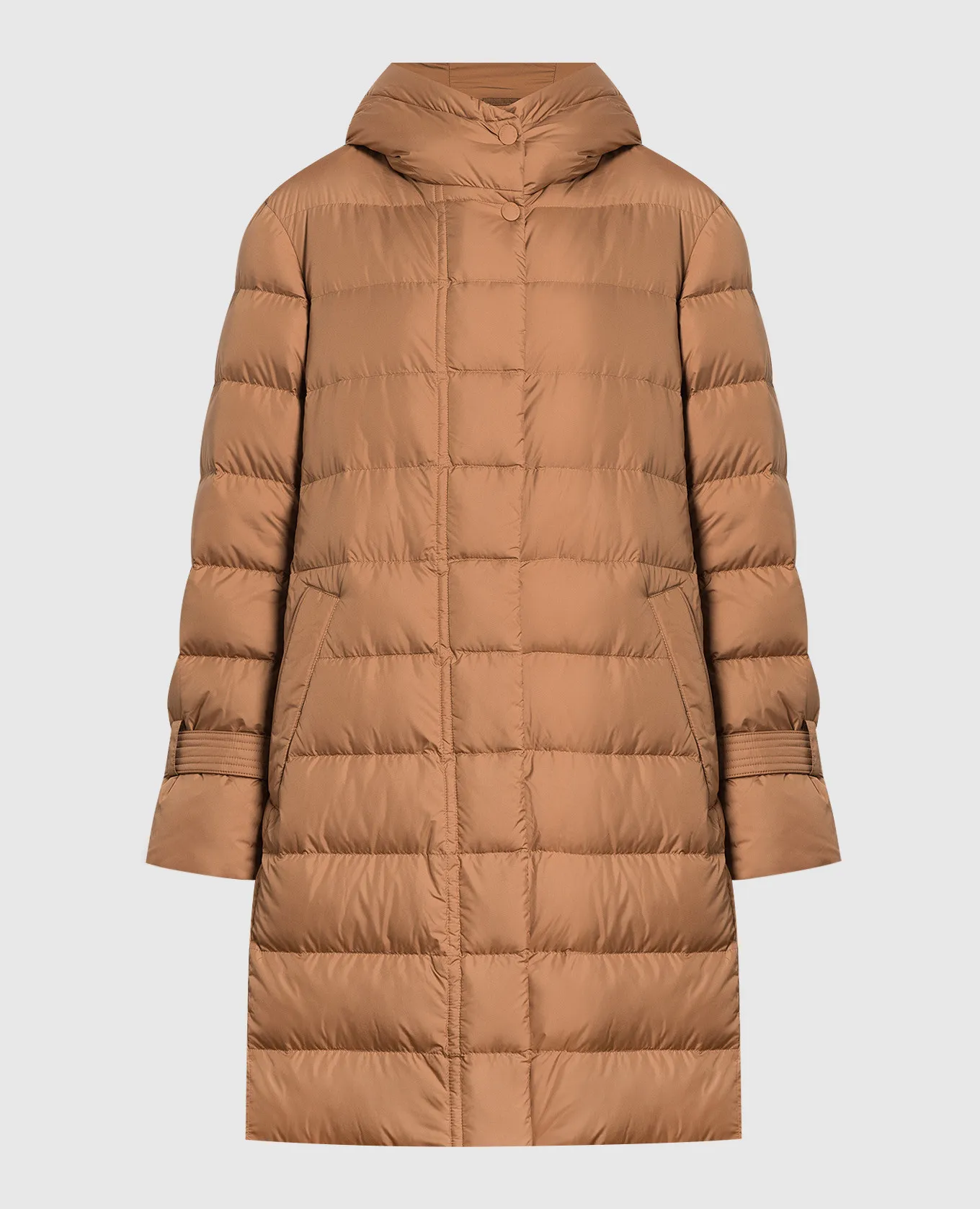 Woolrich Brown down jacket with logo