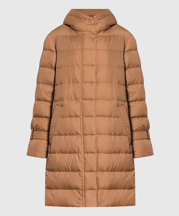 Woolrich Brown down jacket with logo