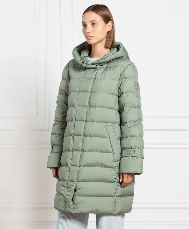 Woolrich Green down jacket with logo