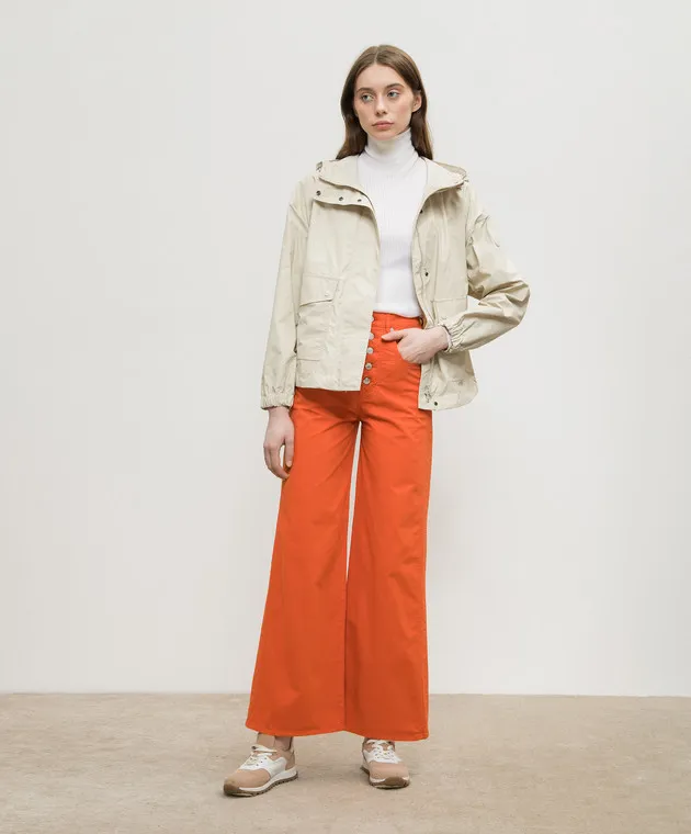 Woolrich Orange pants with logo patch