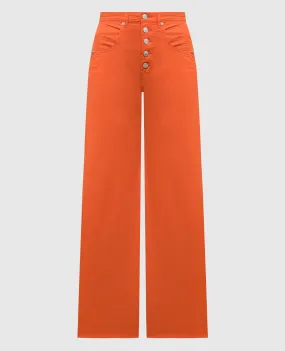 Woolrich Orange pants with logo patch