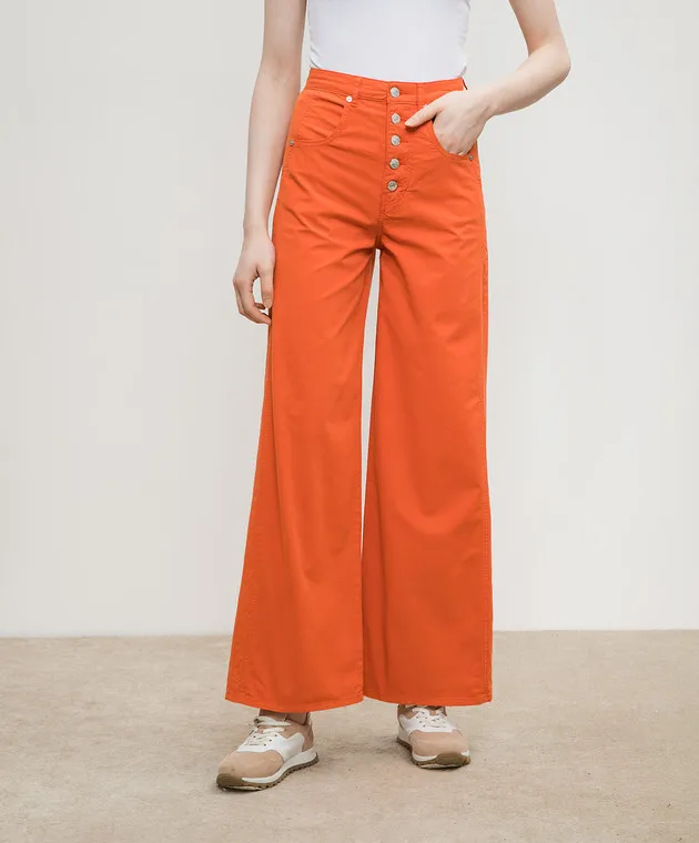 Woolrich Orange pants with logo patch