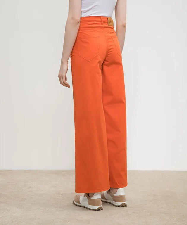 Woolrich Orange pants with logo patch