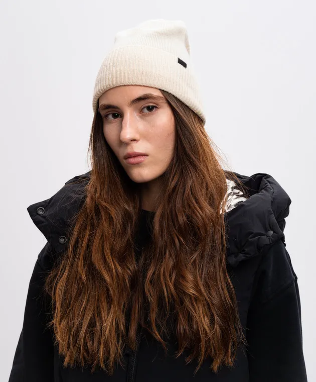 Woolrich White cashmere hat