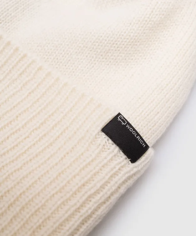 Woolrich White cashmere hat