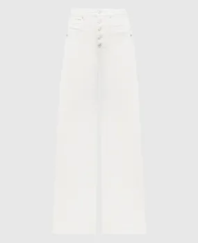 Woolrich White pants with logo patch