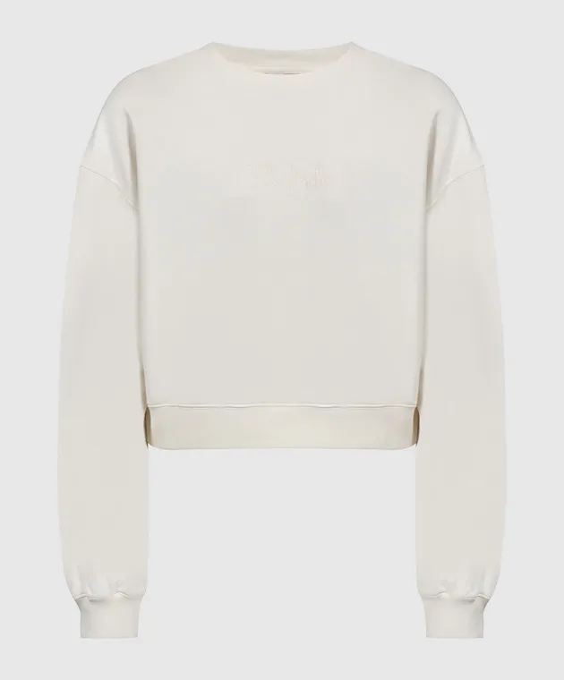 Woolrich White sweatshirt with logo embroidery