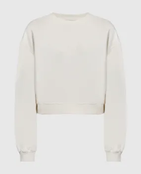 Woolrich White sweatshirt with logo embroidery