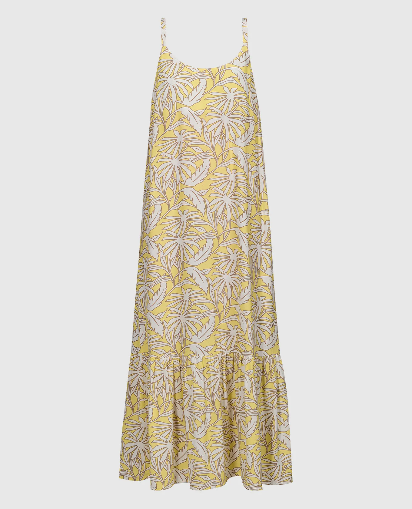 Woolrich Yellow dress in a print with a frill