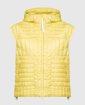 Woolrich Yellow quilted vest with a hood