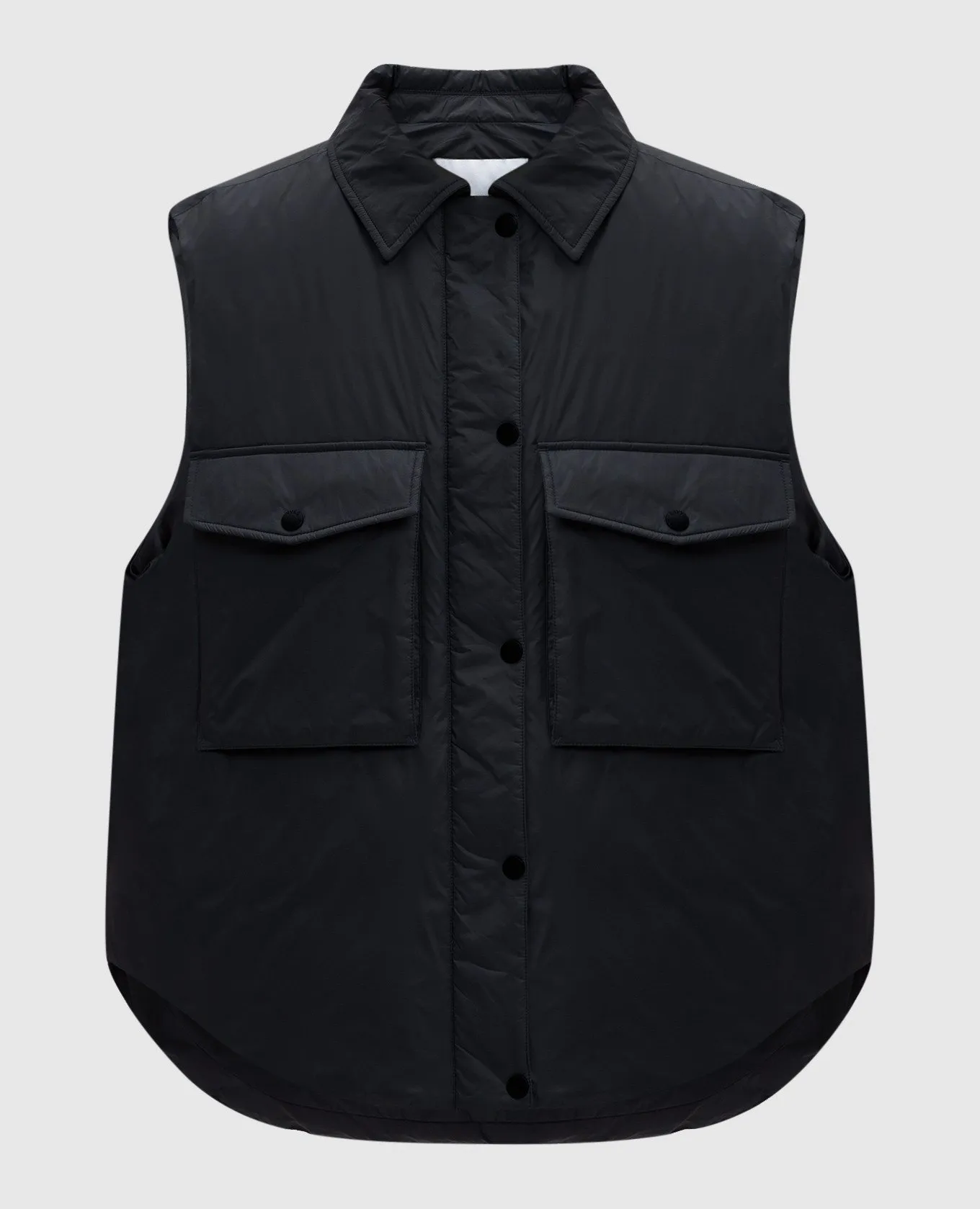 Yves Salomon Army Black down vest