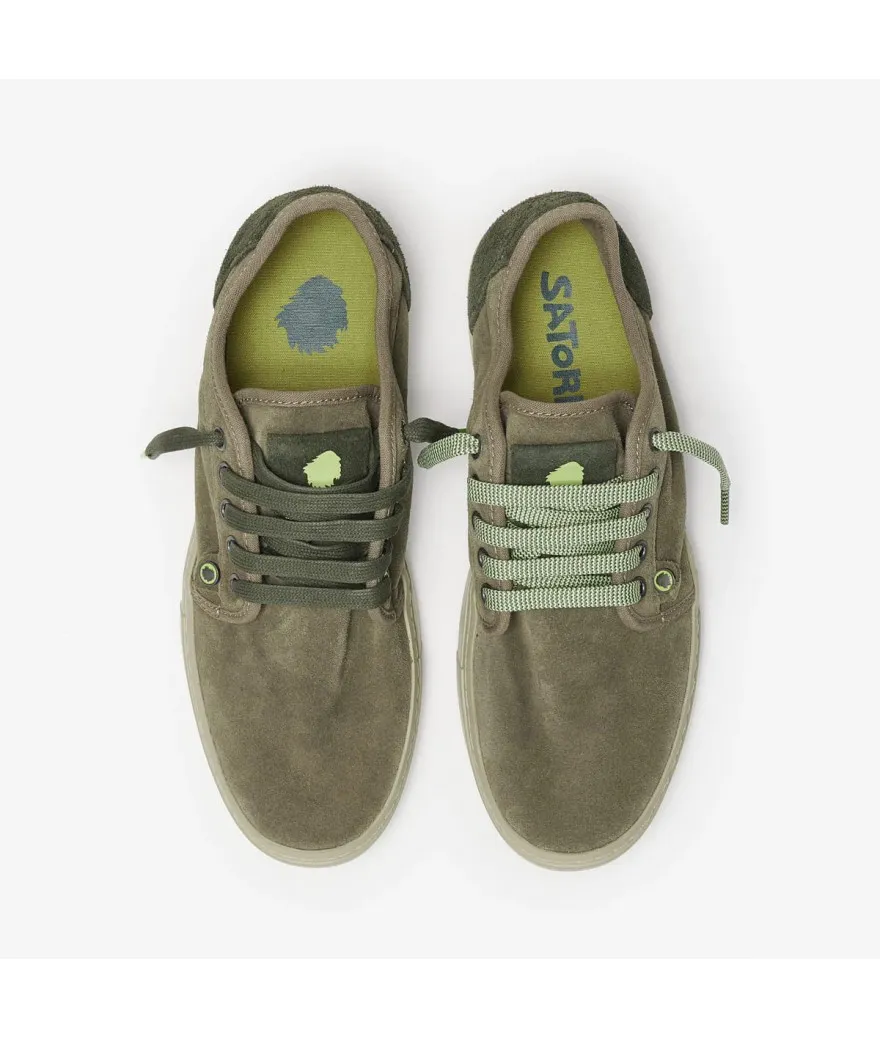 Zapatilla Satorisan Heisei suede peat green