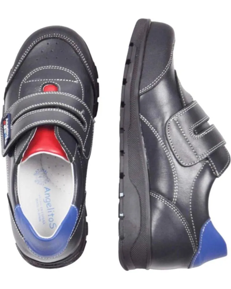 Zapatos de Niño ANGELITOS DEPORTIVO ESCOLAR PIEL 903 MARINO