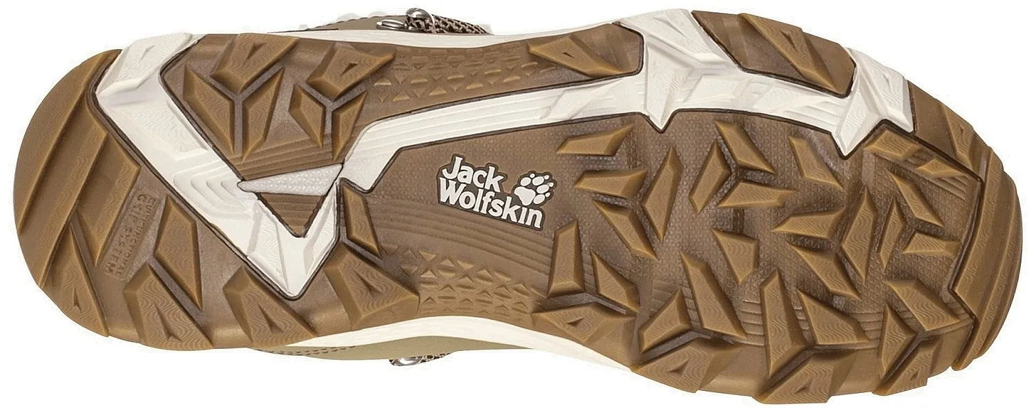 zapatos Jack Wolfskin Everquest Texapore Mid W - Clay/Beige - women´s