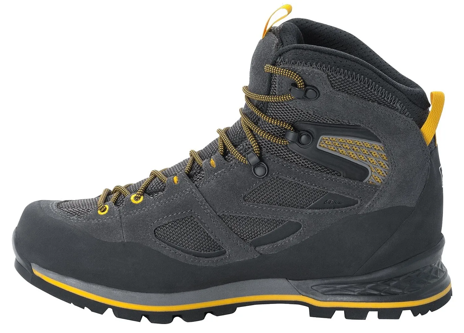 zapatos Jack Wolfskin Force Crest Texapore MID M - Black/Burly Yellow XT - men´s