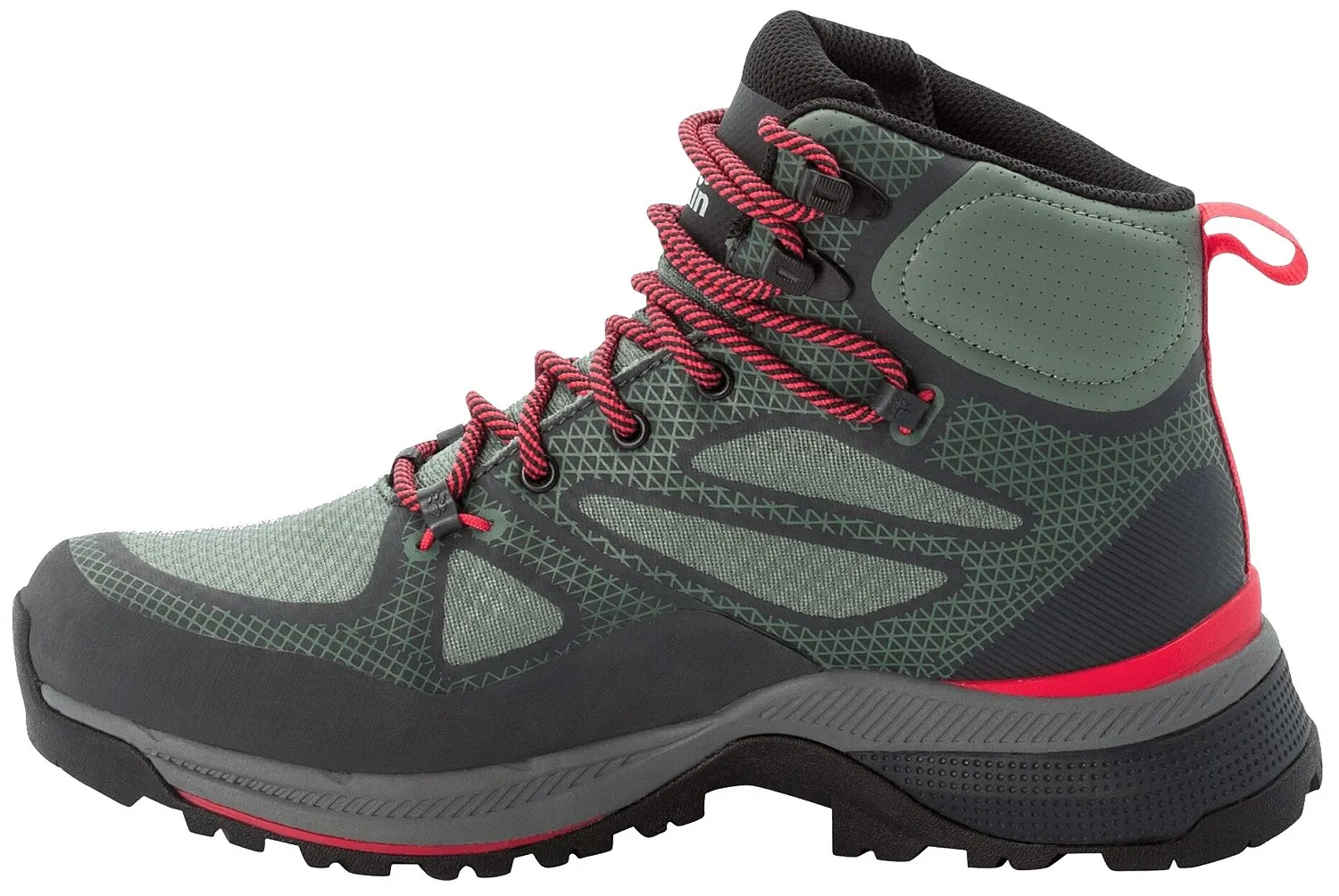 zapatos Jack Wolfskin Force Striker Texapore MID W - Lime/Dark Green - women´s