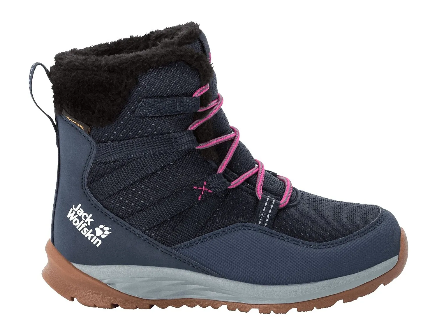 zapatos Jack Wolfskin Polar Wolf Texapore High - Dark Blue/Grey - girl´s