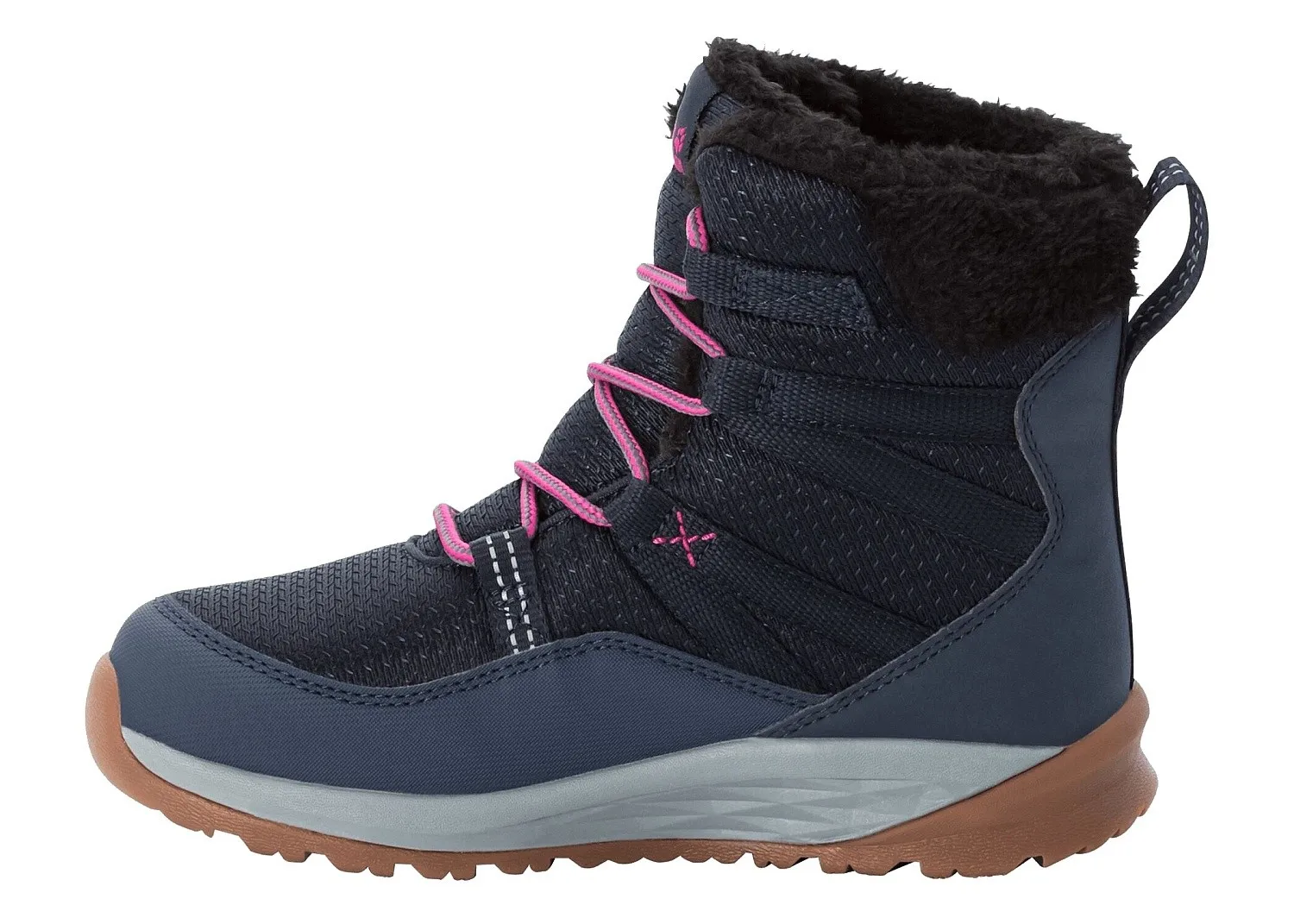 zapatos Jack Wolfskin Polar Wolf Texapore High - Dark Blue/Grey - girl´s