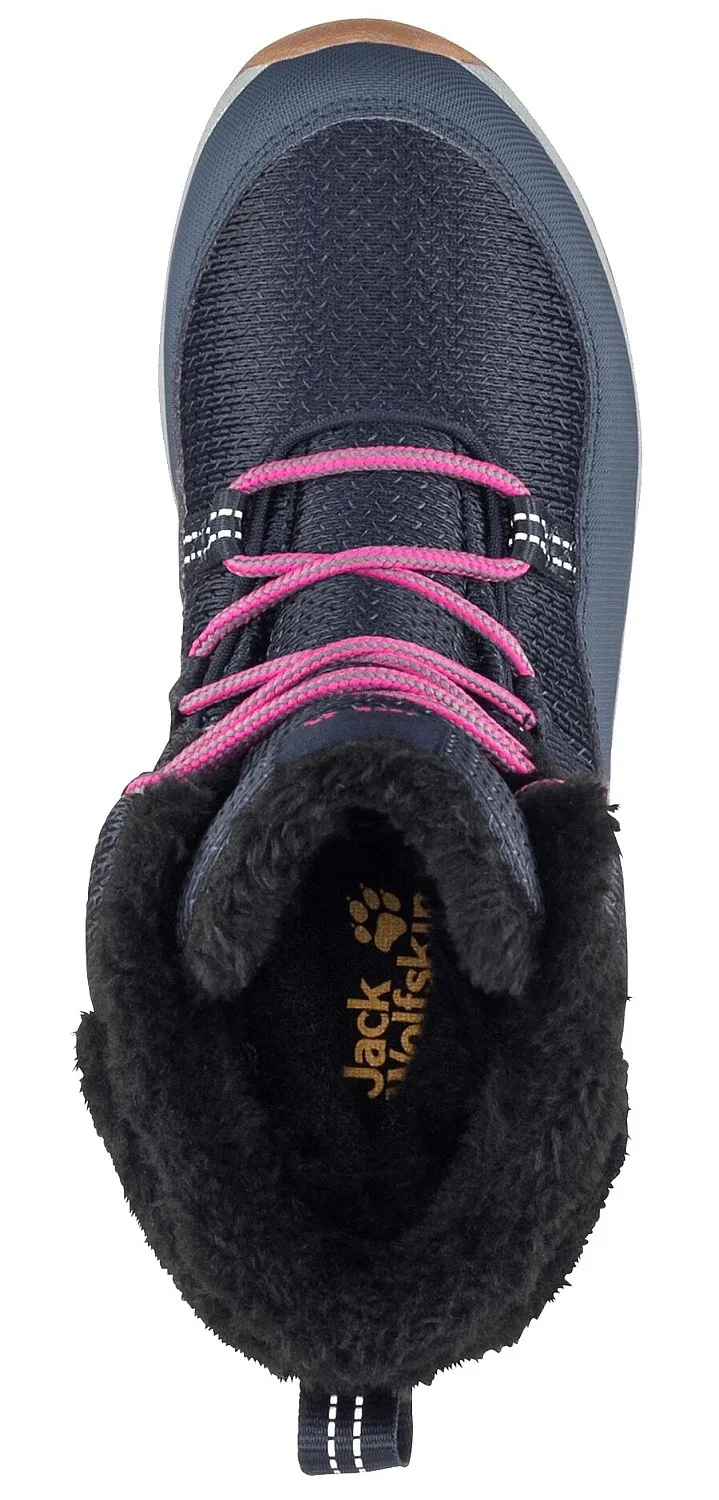 zapatos Jack Wolfskin Polar Wolf Texapore High - Dark Blue/Grey - girl´s