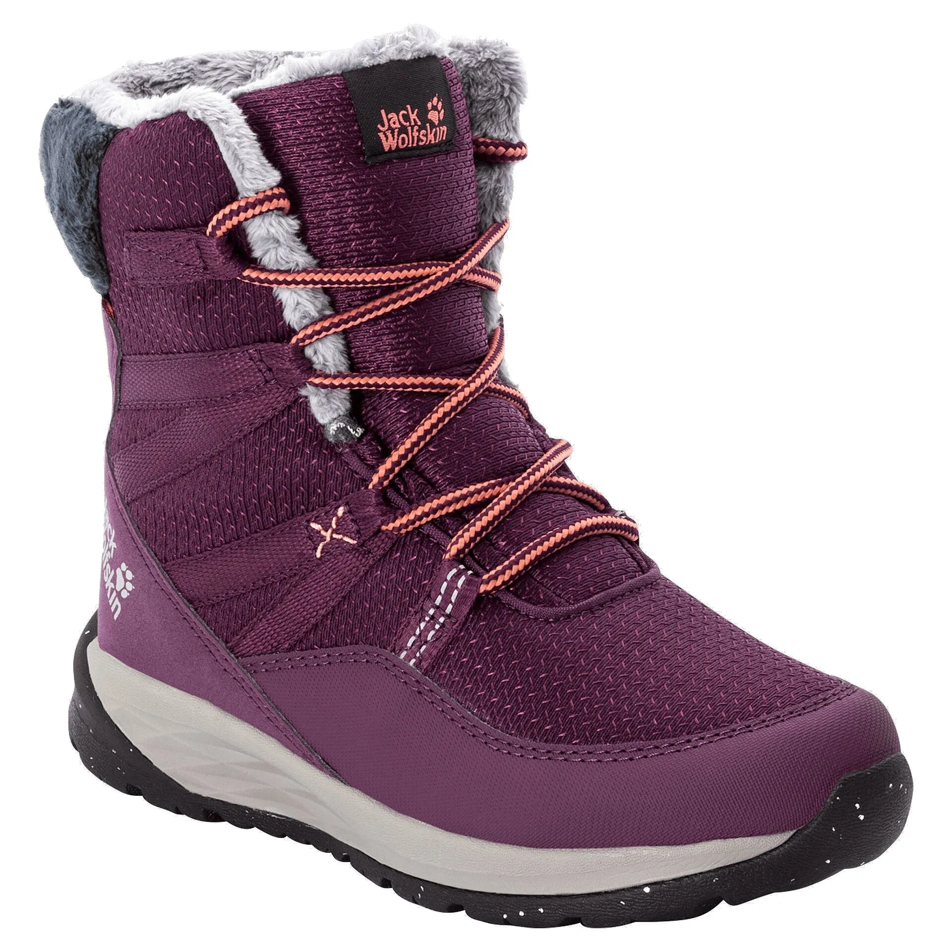 zapatos Jack Wolfskin Polar Wolf Texapore High - Purple/Coral - girl´s