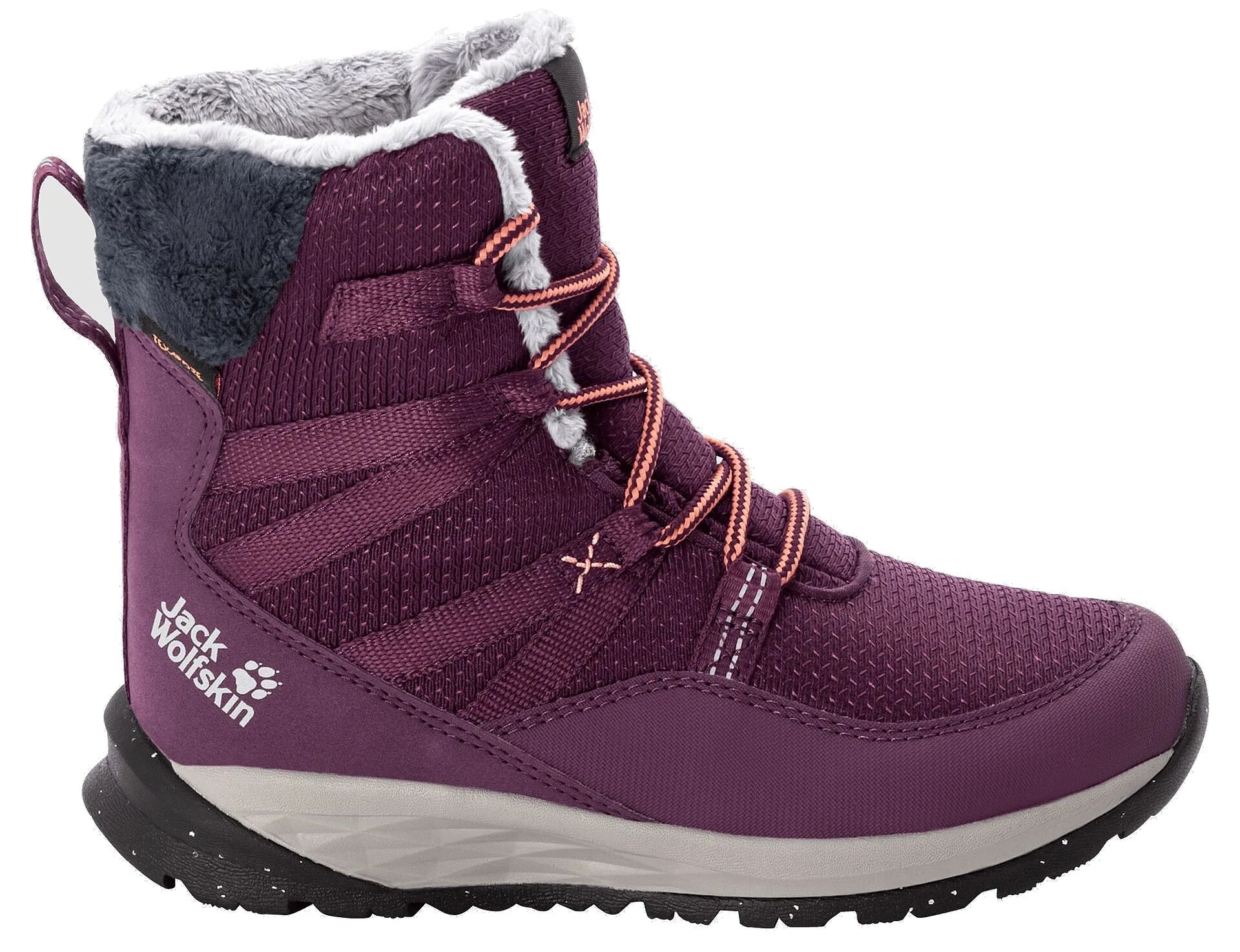 zapatos Jack Wolfskin Polar Wolf Texapore High - Purple/Coral - girl´s