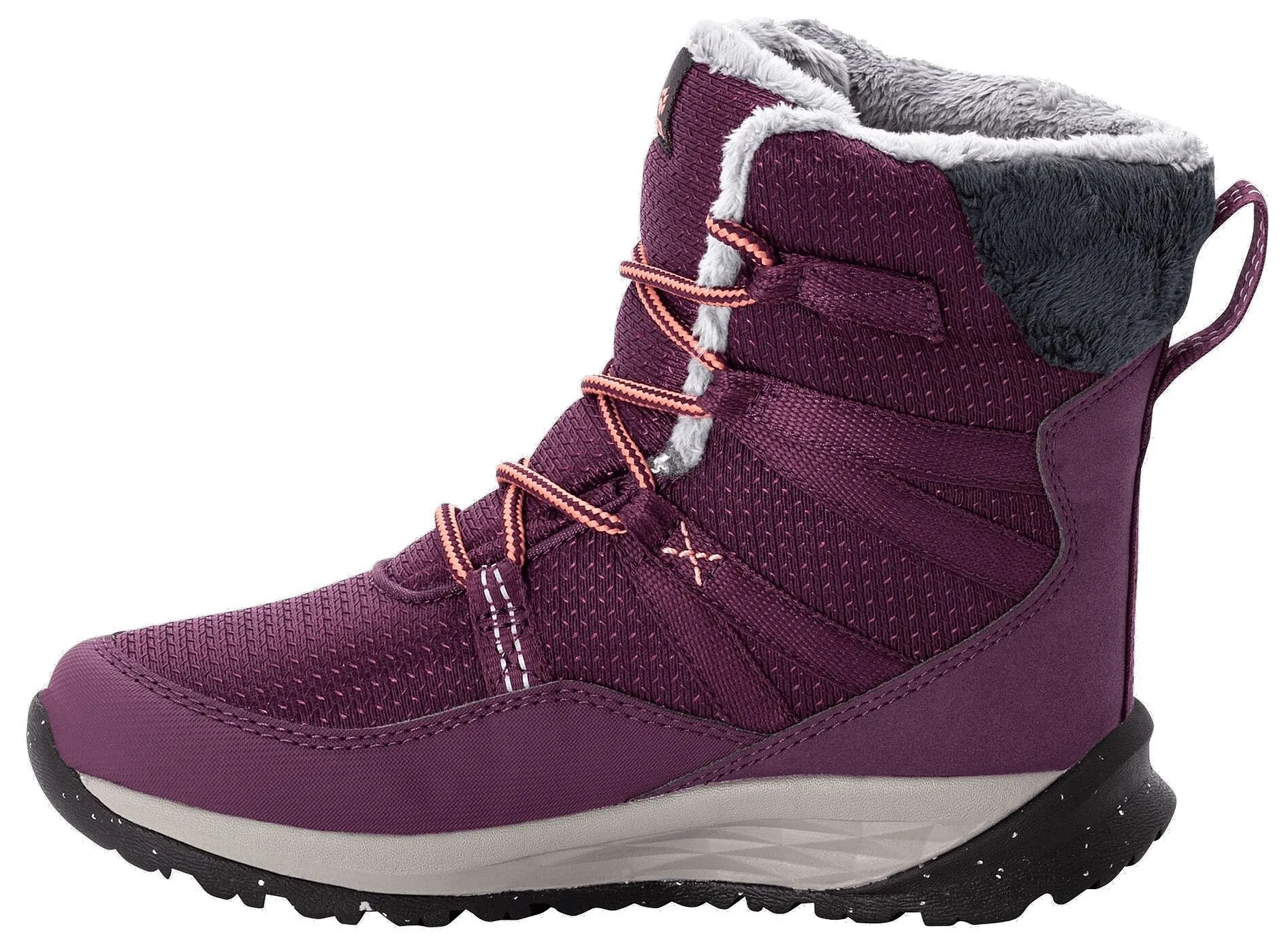 zapatos Jack Wolfskin Polar Wolf Texapore High - Purple/Coral - girl´s