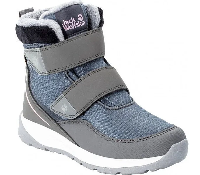 zapatos Jack Wolfskin Polar Wolf Texapore MID VC - Pebble Grey/Off White - unisex junior