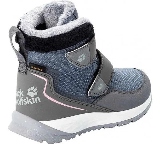 zapatos Jack Wolfskin Polar Wolf Texapore MID VC - Pebble Grey/Off White - unisex junior