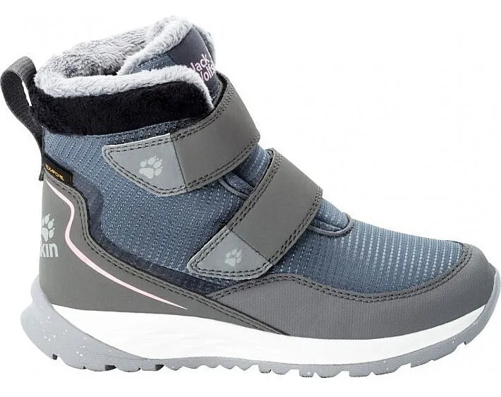 zapatos Jack Wolfskin Polar Wolf Texapore MID VC - Pebble Grey/Off White - unisex junior