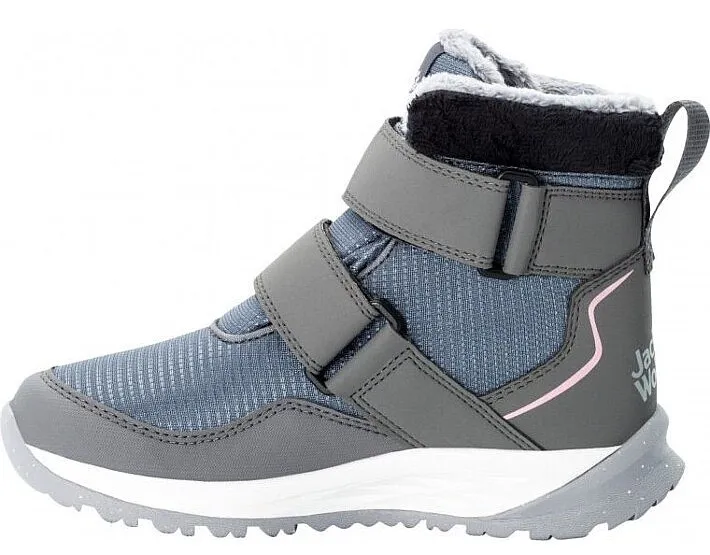 zapatos Jack Wolfskin Polar Wolf Texapore MID VC - Pebble Grey/Off White - unisex junior